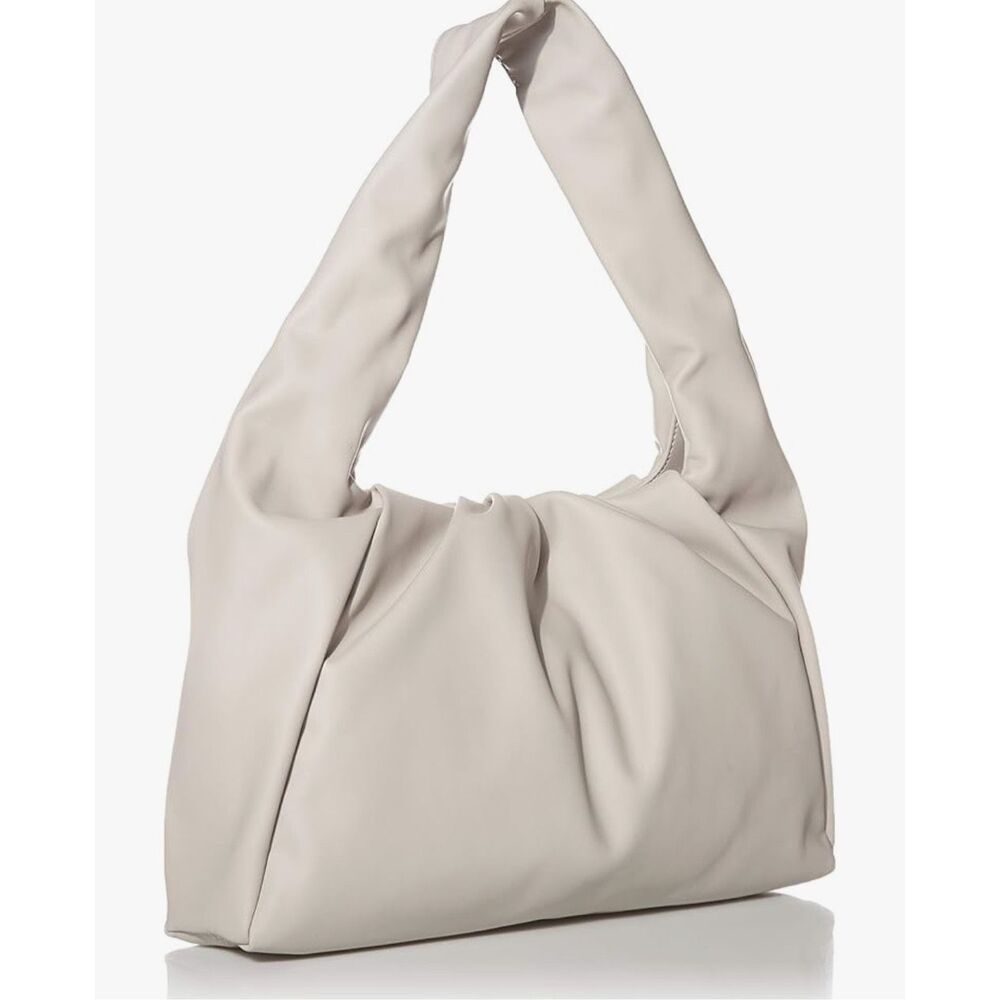 Staples by The Drop Women’s Janelle Gathered Shoulder‎ Bag Light Gray. NWOT